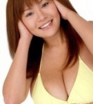 Av idol yoko matsugane posing in yellow bikini 