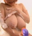 Akane kurata having an hot bouble bath 